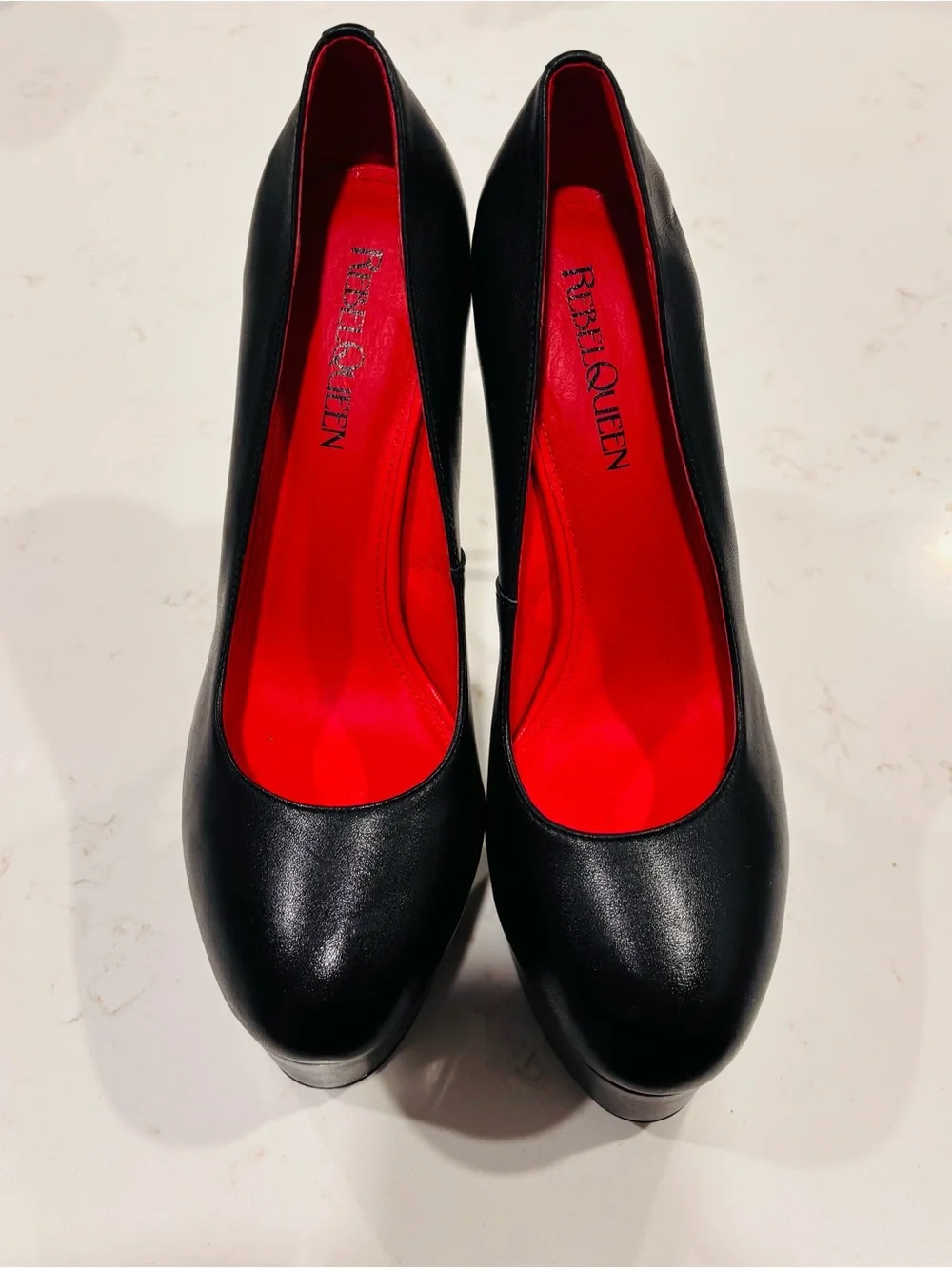 Rebel Queen Black Platform Stilettos like NEW size 42/11